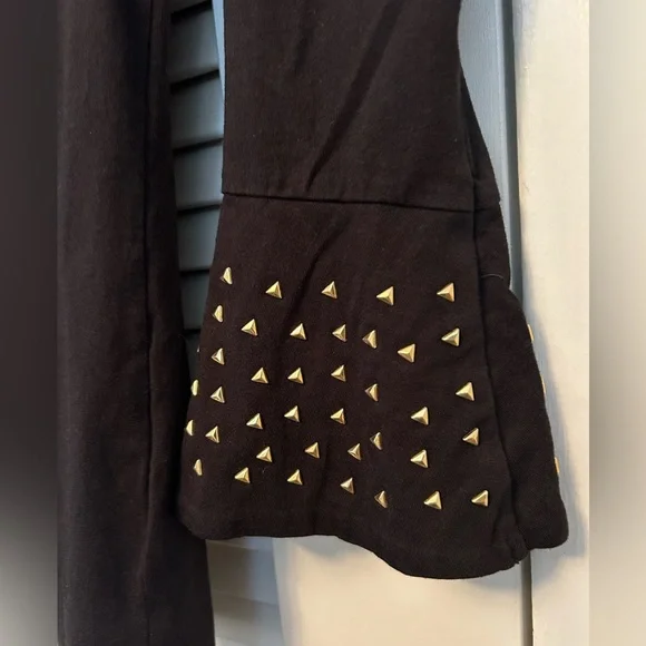 MICHAEL Michael Kors Top Women's Flare Cuff Long Sleeve Studded Top Size P/M - Picture 3 of 7